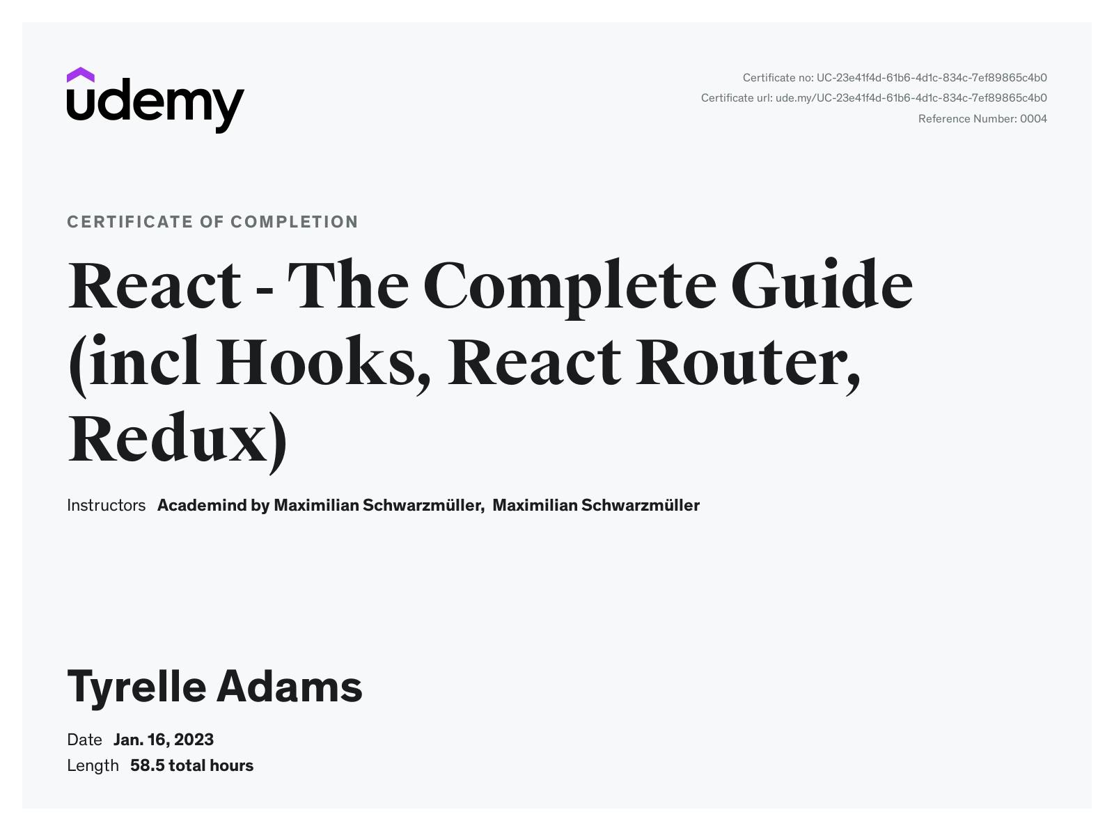 React - The Complete Guide
